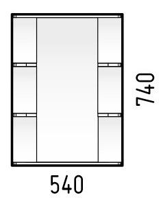 Зеркало-шкаф Corozo Орион SD-00001547 55-2 белый